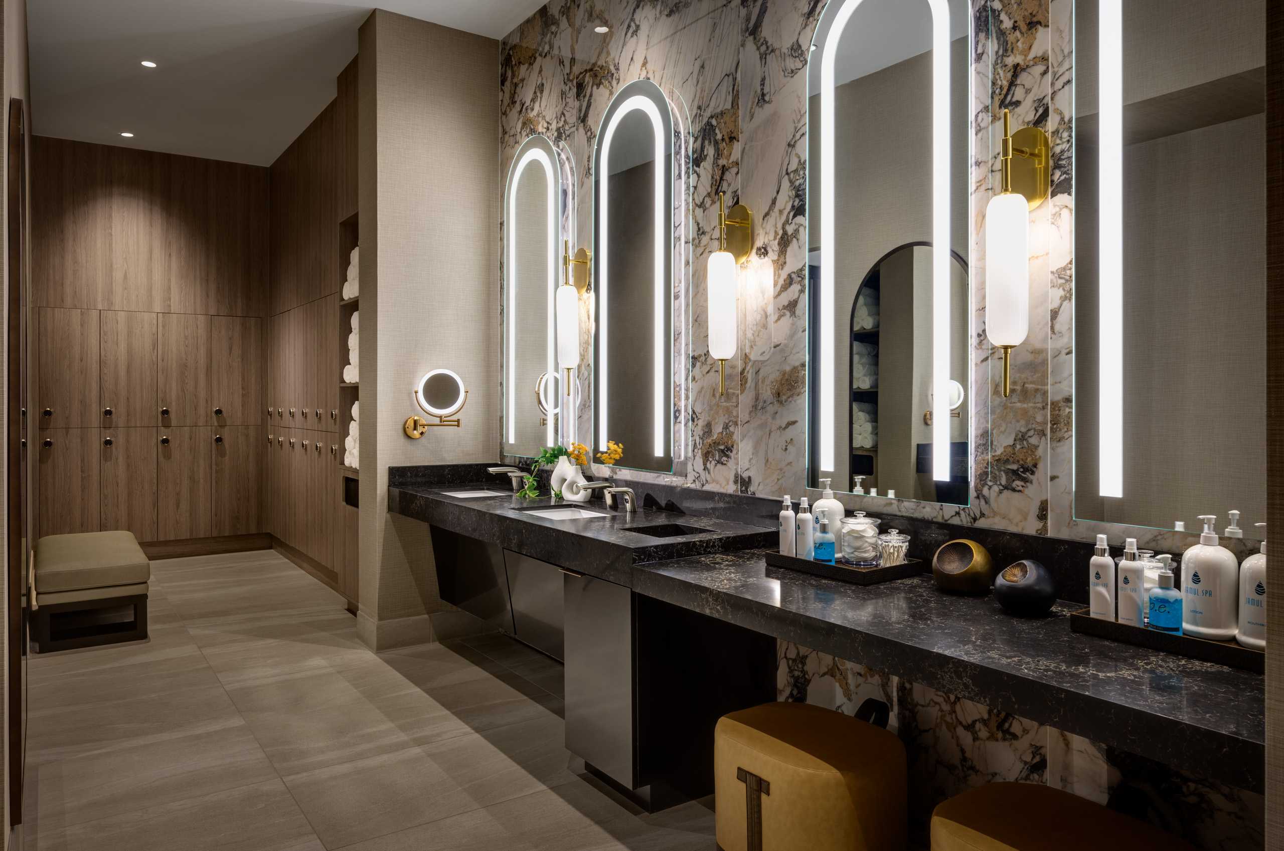 Lockers and Vanities within Jamul Spa at Jamul Casino Resort