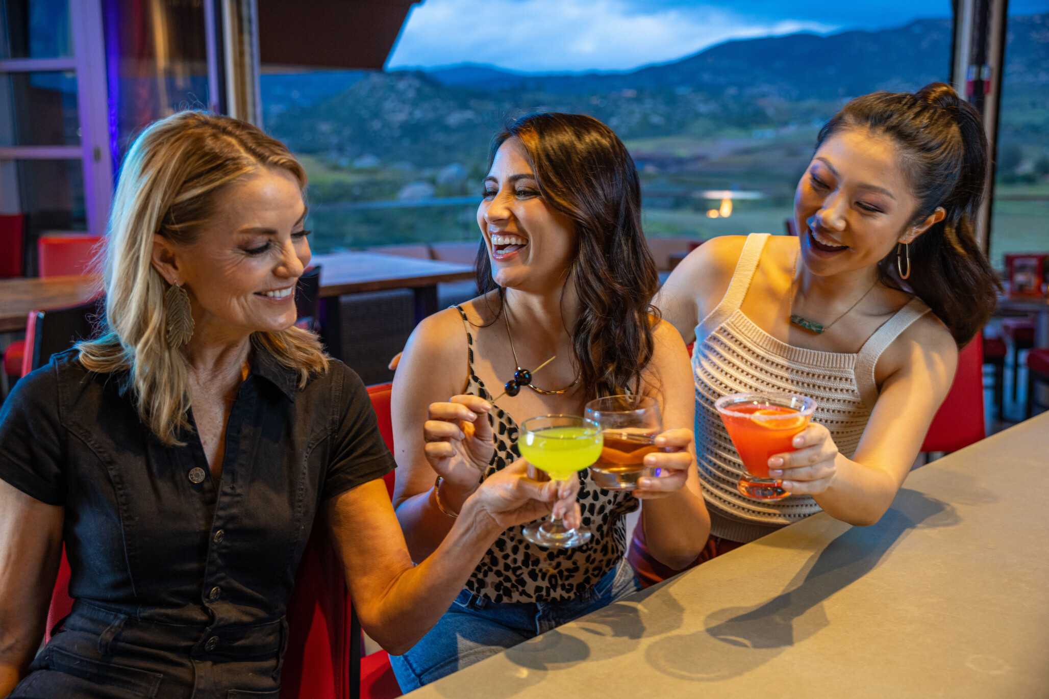 Three happy women at Jamul Casino Resort.
